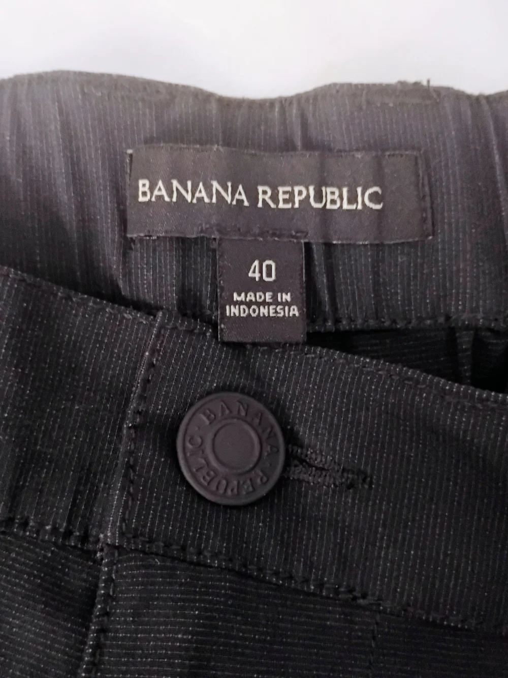 Banana Republic Mens‎ 40 Black Stretch Chino Casual Elastic Waist Golf Shorts B